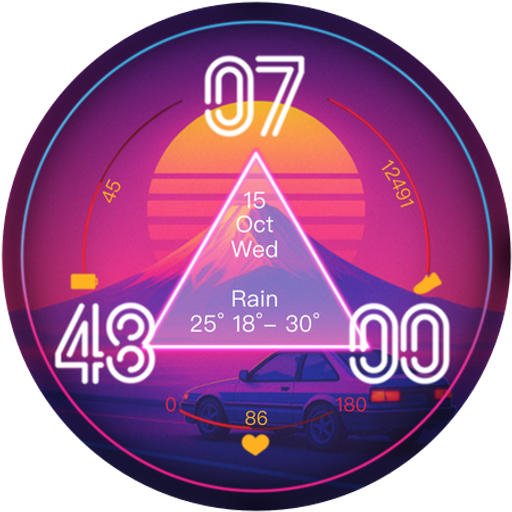 Fuji: Vaporwave Watch Face