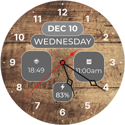 Wood Grain Watch Face
