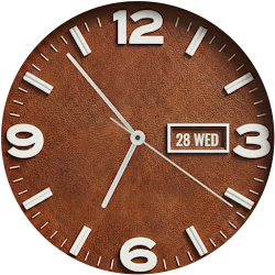 Analog Brown Leather WatchFace