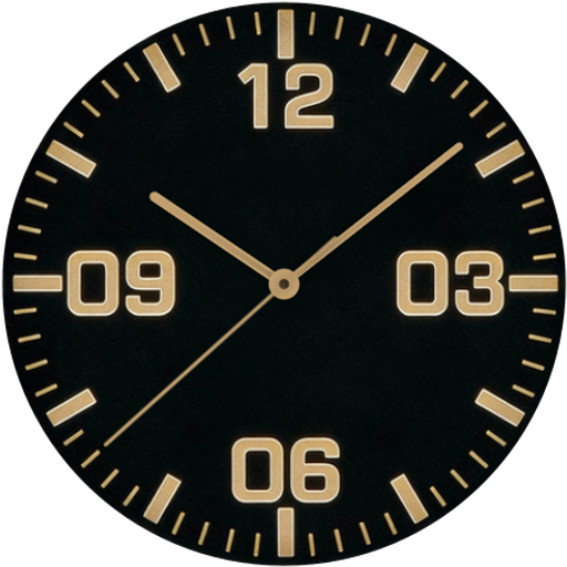 Luxury Retro Analog Watch Face