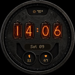 Nixie tube digital watch face