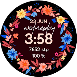 Digital Flowers Watchface