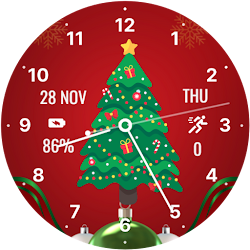 Christmas Tree Clock WatchFace