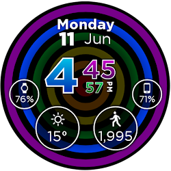 Hypnotic Rainbow Watch Face