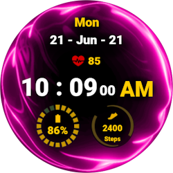 Fluid Pink Watch Face