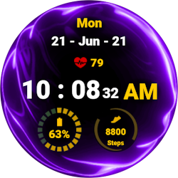 Fluid Purple Watch Face