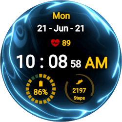 Three Color Fluid Watch Face