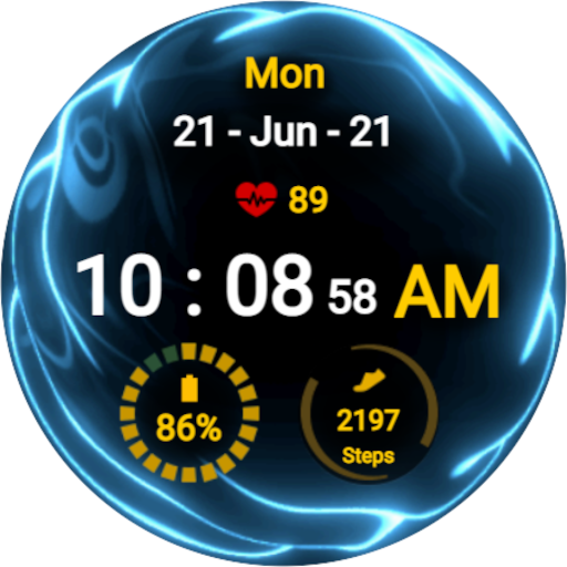 Three Color Fluid Watch Face