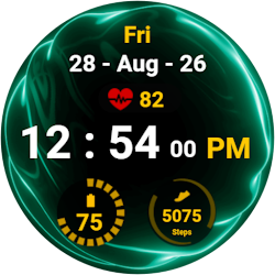 Fluid Turquoise Watch Face