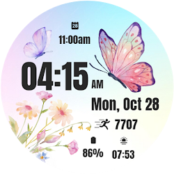 Butterfly Flower Watch Face