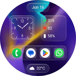 Aero Glass Analog Watch Face