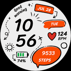 Doodle Digital Watch Face