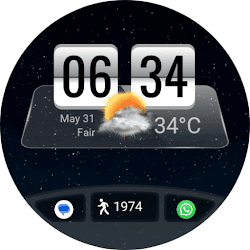 Flip Clock Weather Watch Face