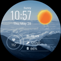 Weather Digital Watch Face G03