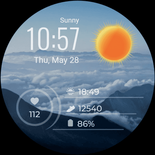 Weather Digital Watch Face G03