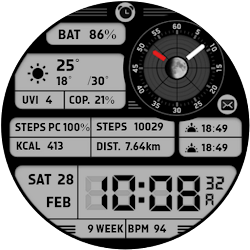 Retro Digital Watch Face