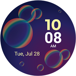 Bubble Digital Watch Face