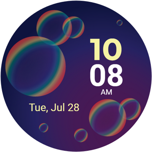 Bubble Digital Watch Face
