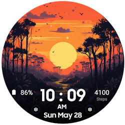 The Sunset Digital Watchface