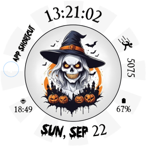 Midnight Halloween Skull WF