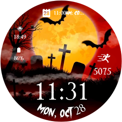 Spooky Halloween Animated Face