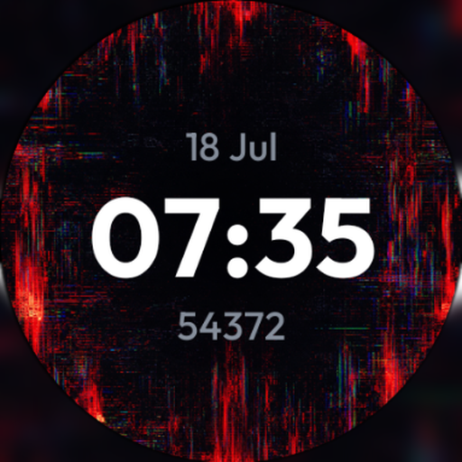 Glitch – digital watch face