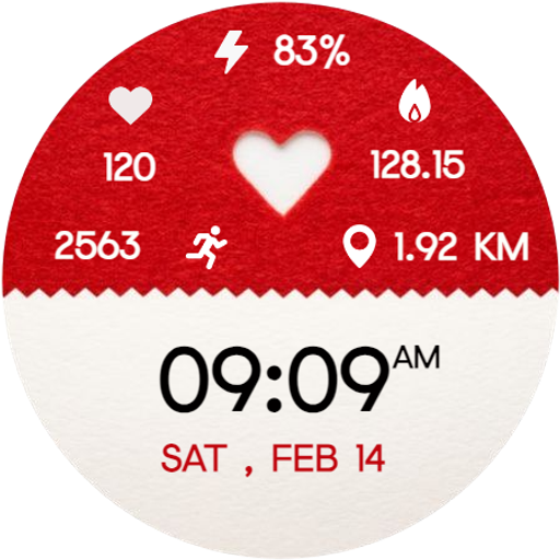 Love Heart Digital WearOSWatch