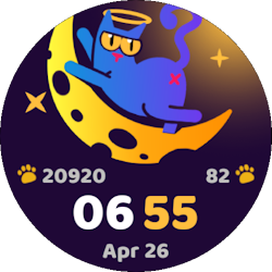 Moon Kitty Watch Face