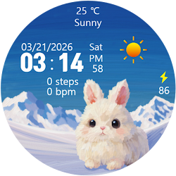 MKW Rabbit 2 - cute watch face