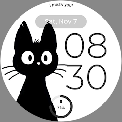 Black Kitty watch face
