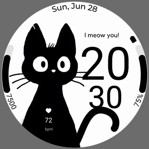 Black Meow Watch face