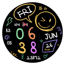 NW128: Digital watch face