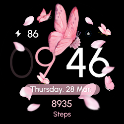 Pink Butterfly Flowers - ReS26
