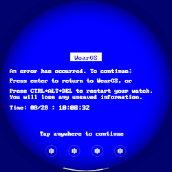 Blue Screen Watch Face
