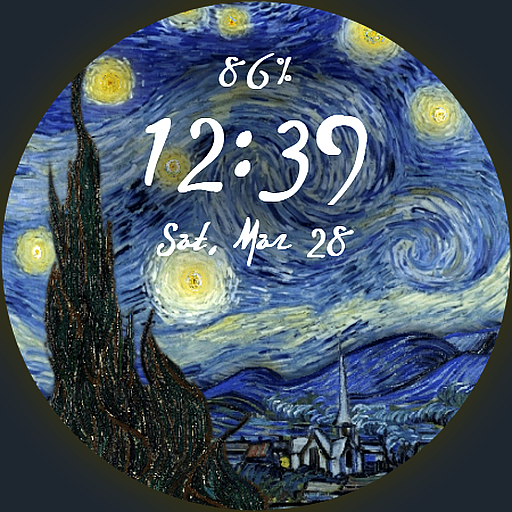 Starry Night Depth Watch Face