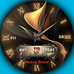 Golden Aura Analog Watch Face