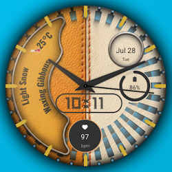 A124 Leather Hybrid Watch Face