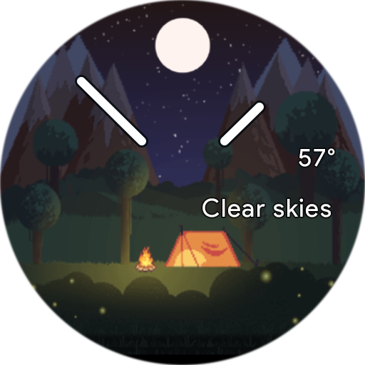 Horizon Pixel Camp Watch Face