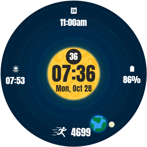 Solar System Orbit Watch Face