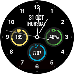 Sporty Analog Watch Face