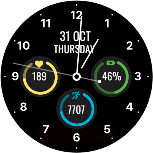 Sporty Analog Watch Face