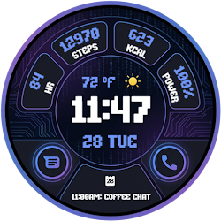 Cyber Tech - Retro WearOS WF