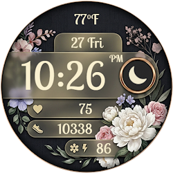 Flora Gold - Floral Watchface