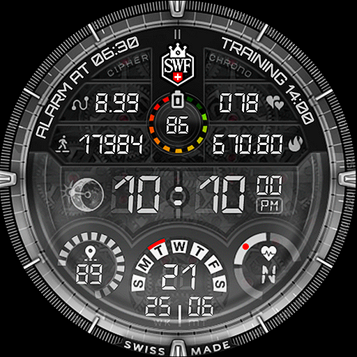 SWF Cipher Chrono Watch Face