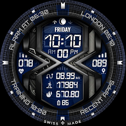 SWF Hexagon Digital Watch Face
