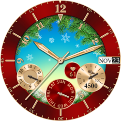 Christmas Snowing Watch Face