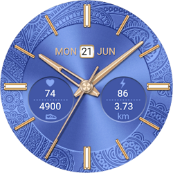 Golden Blue Watch Face