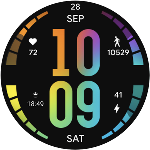 Colorful Figures-For wear os 5