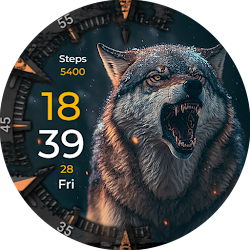 Wolf Luxury Wear Os Watchface
