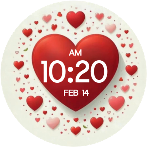 Valentine Heart Digital WearOS